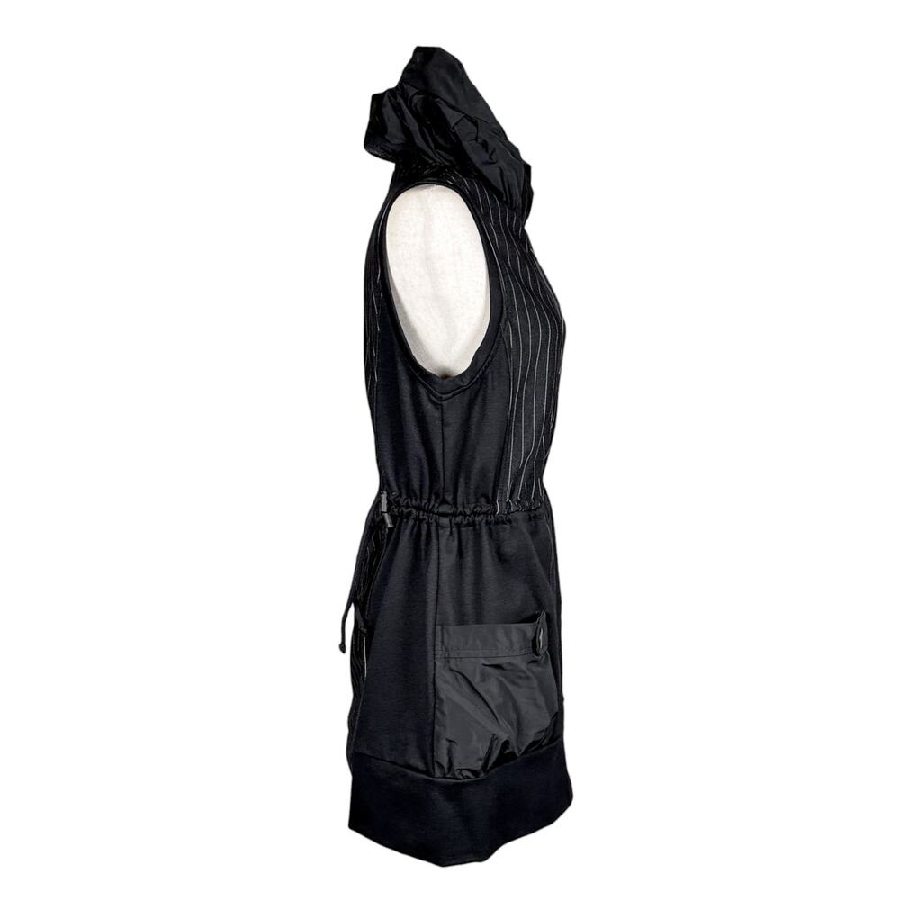 Women's Pinstripe Vest Black by Reina Lee Zipper Size M NWT - Picture 7 of 9